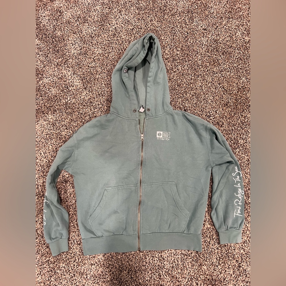 EUC Salty Crew Oversized Full-Zip Hoodie, size small.